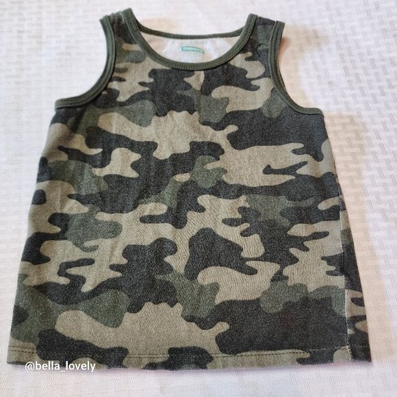 🏖 Toddler Boy Camouflage Tank Top Shirt Summer Clothes - Picture 1 of 2